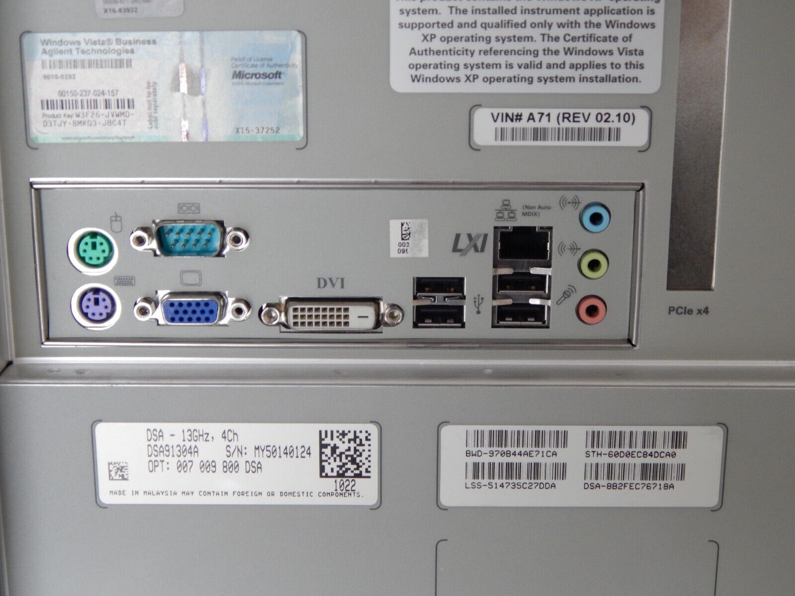 Agilent DSA91304A Oscilloscope 13Ghz 40Gs/s, 12 options, OEM cal, MY50140124 Agilent DSA91304A Oscilloscope 13Ghz 40Gs/s, 12 options, OEM cal, MY50140124